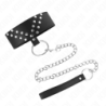 Collare Con Guinzaglio 65 Cm Con Rivetto A V Regolabile 36-43 Cm X 5 Cm