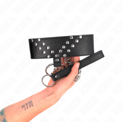 Apykaklė su Pavadėliu 65 Cm su Reguliuojamu V Formos Kniedijimu 36-43 Cm X 5 Cm