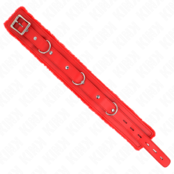 Coleira Com Trela 65 Cm Com Restrições Vermelho Ajustável 36-42 Cm X 5.5 Cm