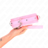 Coleira Com Trela 65 Cm Com Restrições Rosa Ajustável 36-42 Cm X 5.5 Cm