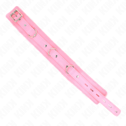 Coleira Com Trela 65 Cm Com Restrições Rosa Ajustável 36-42 Cm X 5.5 Cm