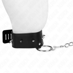 Kakla siksna ar pavadu 65 cm ar sudraba kniedēm Modelis 2 Regulējams 36-43 cm X 5 cm
