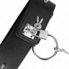 Collare Con Guinzaglio 65 Cm Con Borchie Argentate Modello 2 Regolabile 36-43 Cm X 5 Cm