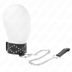 Collar With 65 Cm Leash With Silver Studs Adjustable Model 3 36-43 Cm X 5 Cm