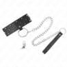 Collar With 65 Cm Leash With Silver Studs Model 5 Adjustable 36-43 Cm X 5 Cm