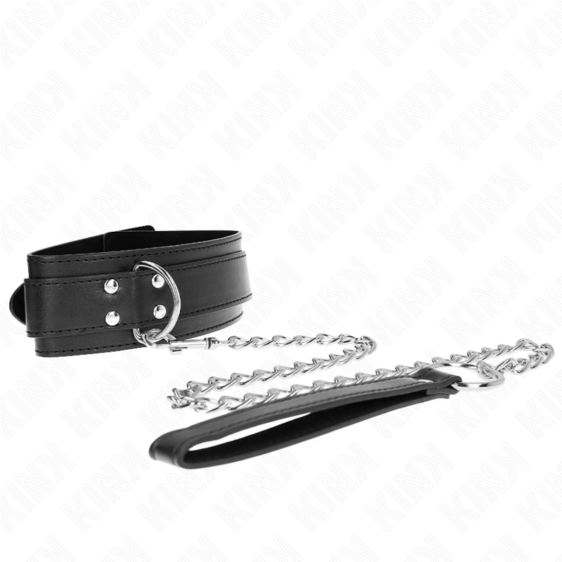Halsband Med Koppel 65 Cm Silverfärgade Spännen Justerbar 33-46 Cm X 5.5 Cm Halsband Med Koppel 65 Cm Silverfärgade Spännen Justerbar 33-46 Cm X 5.5 Cm