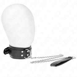 Nyakörv pórázzal 65 cm Ezüst csatokkal Állítható 33-46 cm X 5.5 cm