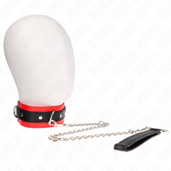 Collar With Leash 65 Cm Basic Model Model 3 Red 53 X 5 Cm