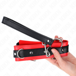 Collar With Leash 65 Cm Basic Model Model 3 Red 53 X 5 Cm
