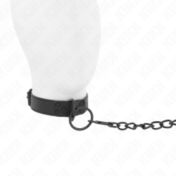 Halsband Met Riem 65 Cm Donker Verstelbaar 37-54 Cm X 3 Cm