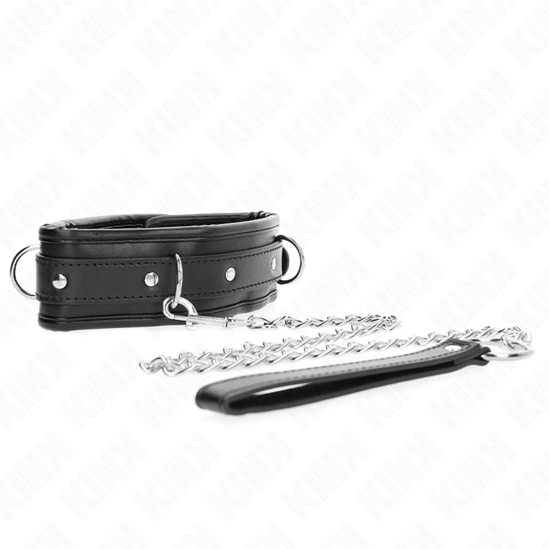 Halsband mit Leine 65 Cm Schweres Modell 1 Verstellbar 36.5-50 Cm