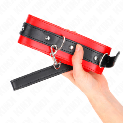 Collare Con Guinzaglio 65 Cm Rosso 54 X 4.5 Cm