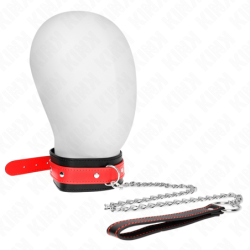 Collar Con Correa 65 Cm Rojo Ajustable 36-43 Cm X 5 Cm