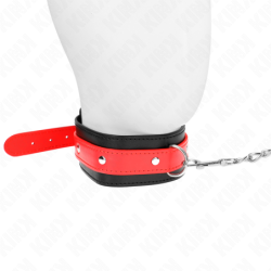 Coleira Com Trela 65 Cm Vermelho Ajustável 36-43 Cm X 5 Cm