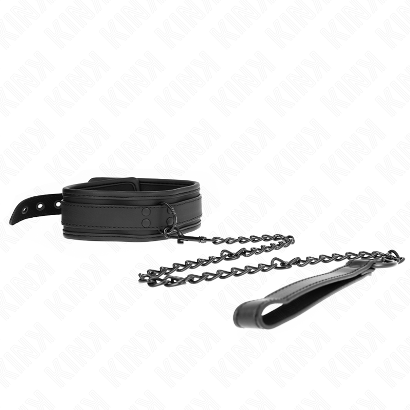 Coleira Com Correia 78 Cm Bondage De Neoprene Modelo 1 Ajustável 37.5 X 49.5 Cm