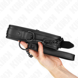 Obroża ze Smyczą 78 Cm Bondage z Neoprenu Model 2 Regulowana 37.5 X 49.5 Cm