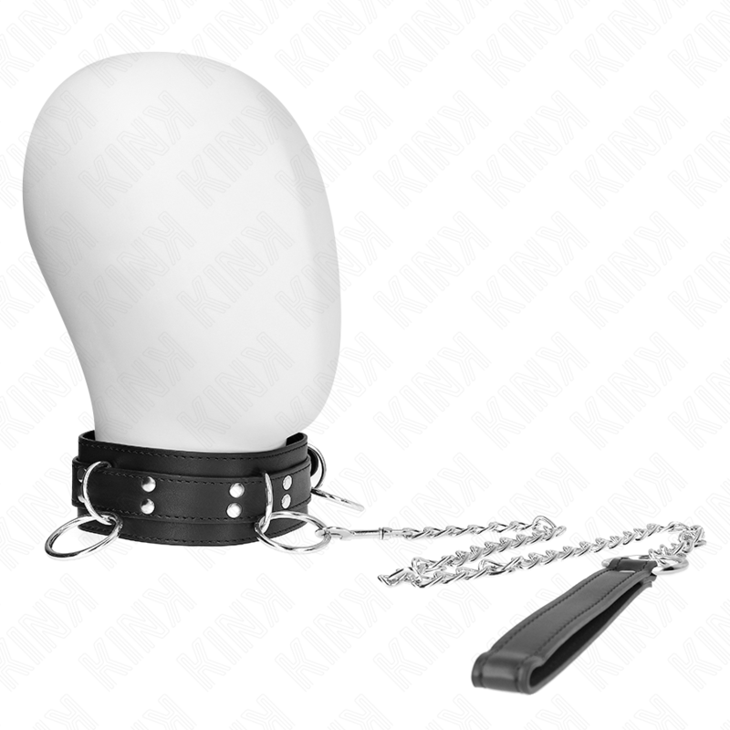 Halsband mit Leine 80 cm Sklaverei 3 Ringe 53 X 5 cm Halsband mit Leine 80 cm Sklaverei 3 Ringe 53 X 5 cm
