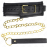 Halsband mit Leine Schwammlederimitat Modell 1 Verstellbar 37-54 Cm X 3 Cm