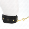 Guler Cu Lesă Burete Imitație Piele Model 1 Ajustabil 37-54 Cm X 3 Cm