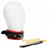 Guler Cu Lesă Burete Imitație Piele Model 2 Ajustabil 37-54 Cm X 3 Cm