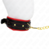 Guler Cu Lesă Burete Imitație Piele Model 2 Ajustabil 37-54 Cm X 3 Cm