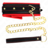 Halsband mit Leine Schwammlederimitat Modell 2 Verstellbar 37-54 Cm X 3 Cm