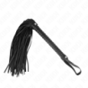 Zwarte Zweep met Getextureerde Handgreep 48,5 Cm