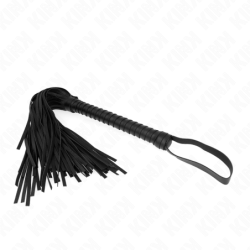 Zwarte Zweep met Getextureerde Handgreep 48,5 Cm