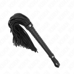 Zwarte Zweep met Getextureerde Handgreep 48,5 Cm