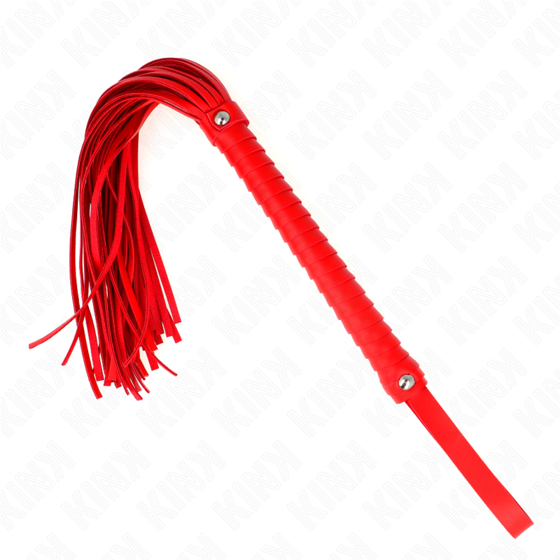 Peitsche mit strukturiertem Griff Rot 48,5 cm