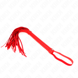 Peitsche mit strukturiertem Griff Rot 48,5 cm