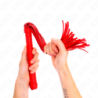 Peitsche mit strukturiertem Griff Rot 48,5 cm