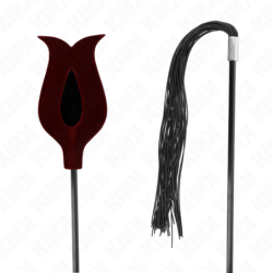 Silikónový bičík s brmbolcom v tvare ruže 45 cm