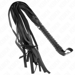 Látigo De Cola Larga Y Mango Corto Negro 70 Cm