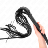 Black Short Handled Long Tail Whip 70 cm