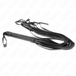Frusta a Coda Lunga e Manico Corto Nera 70 Cm
