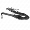 Black Short Handled Long Tail Whip 70 cm