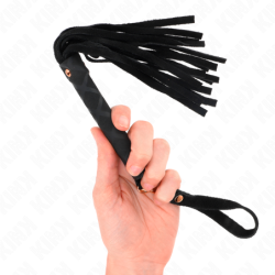 Fouet Mini en Daim Noir 30 Cm