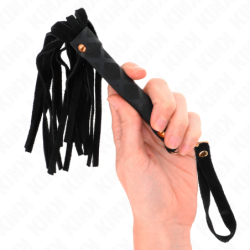 Fouet Mini en Daim Noir 30 Cm
