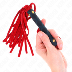 Mini bič iz rdečega semiša 30 cm