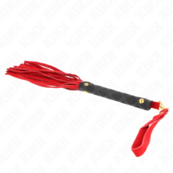 Mini bič iz rdečega semiša 30 cm
