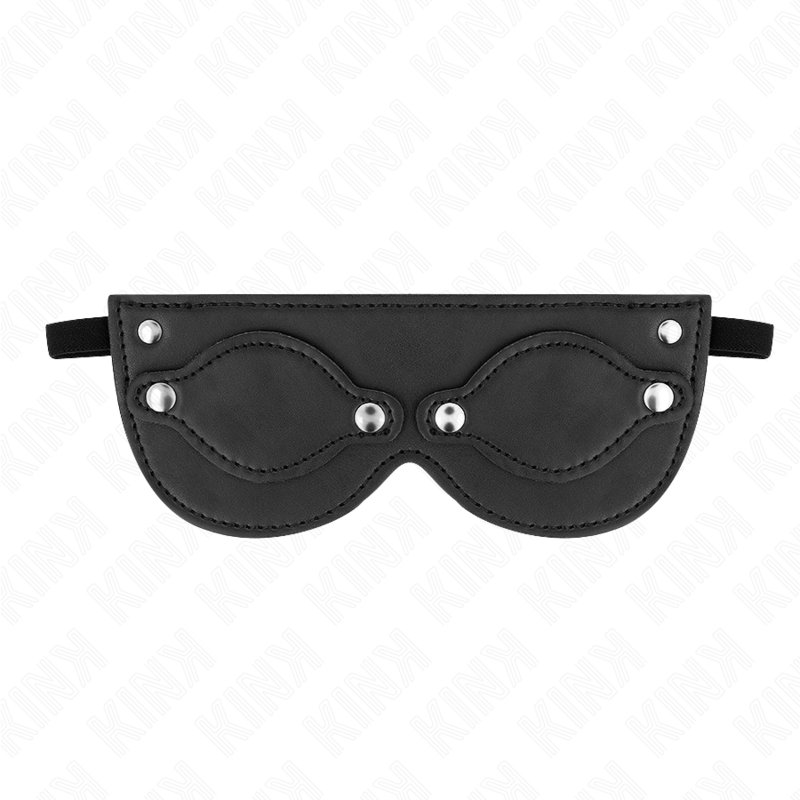 Mask i konstläder med avtagbara ögonlock 22 X 9 cm