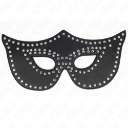 Masque En Similicuir Avec Rivets Modèle 2 30 X 12 Cm
