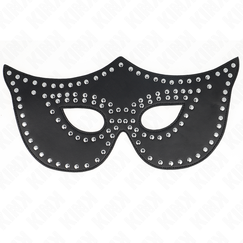 Masque En Similicuir Avec Rivets Modèle 2 30 X 12 Cm