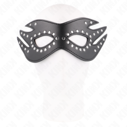 Mask i konstläder med nitar Modell 3 26 X 9.5 Cm