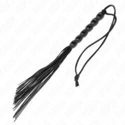 Mini Fouet En Silicone Avec Poignée 6 Boules Noir 26 Cm