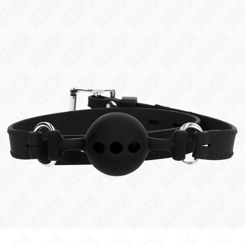 55 X 2 Cm Pilnībā Silikona Bumbas Mute Ar 4 Cm Bumbu S Izmērs Melnā Krāsā Regulējama 35-51 Cm