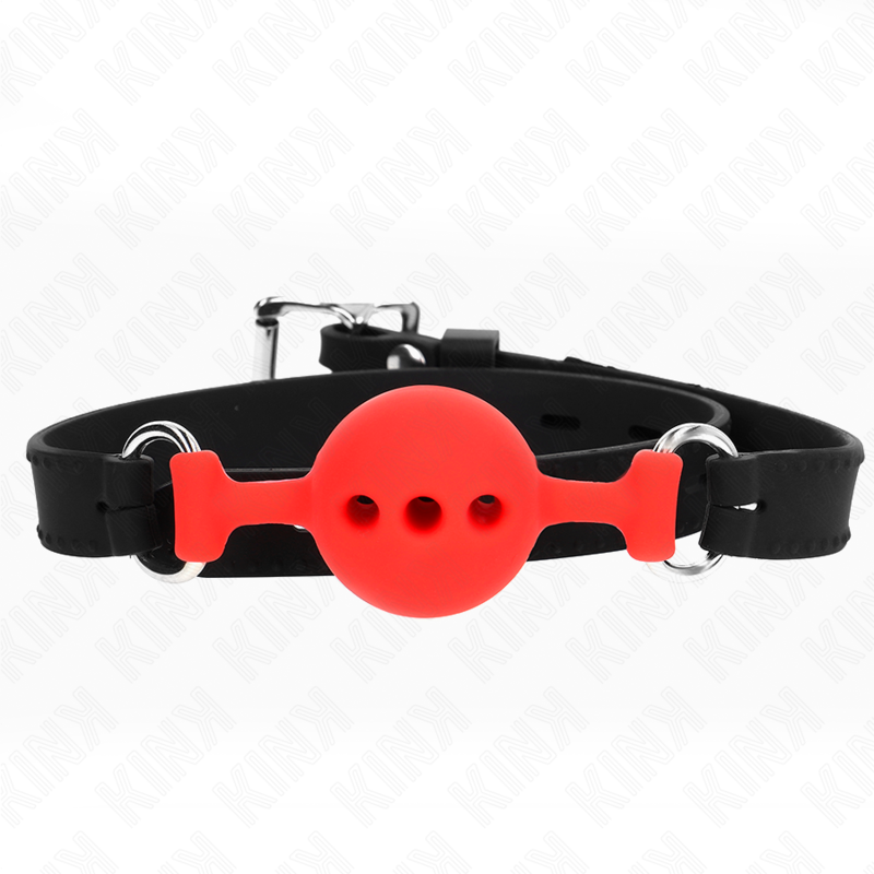 Kaganiec 55 X 2 Cm Z Kulą 4 Cm Z Pełnego Silikonu Rozmiar S Czerwony Regulowany 35-51 Cm