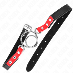 Mordaça Com Múltiplas Juntas Tóricas 4 / 4.8 Cm Vermelho Ajustável 38 X 56 Cm