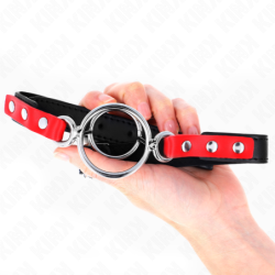 Mordaça Com Múltiplas Juntas Tóricas 4 / 4.8 Cm Vermelho Ajustável 38 X 56 Cm